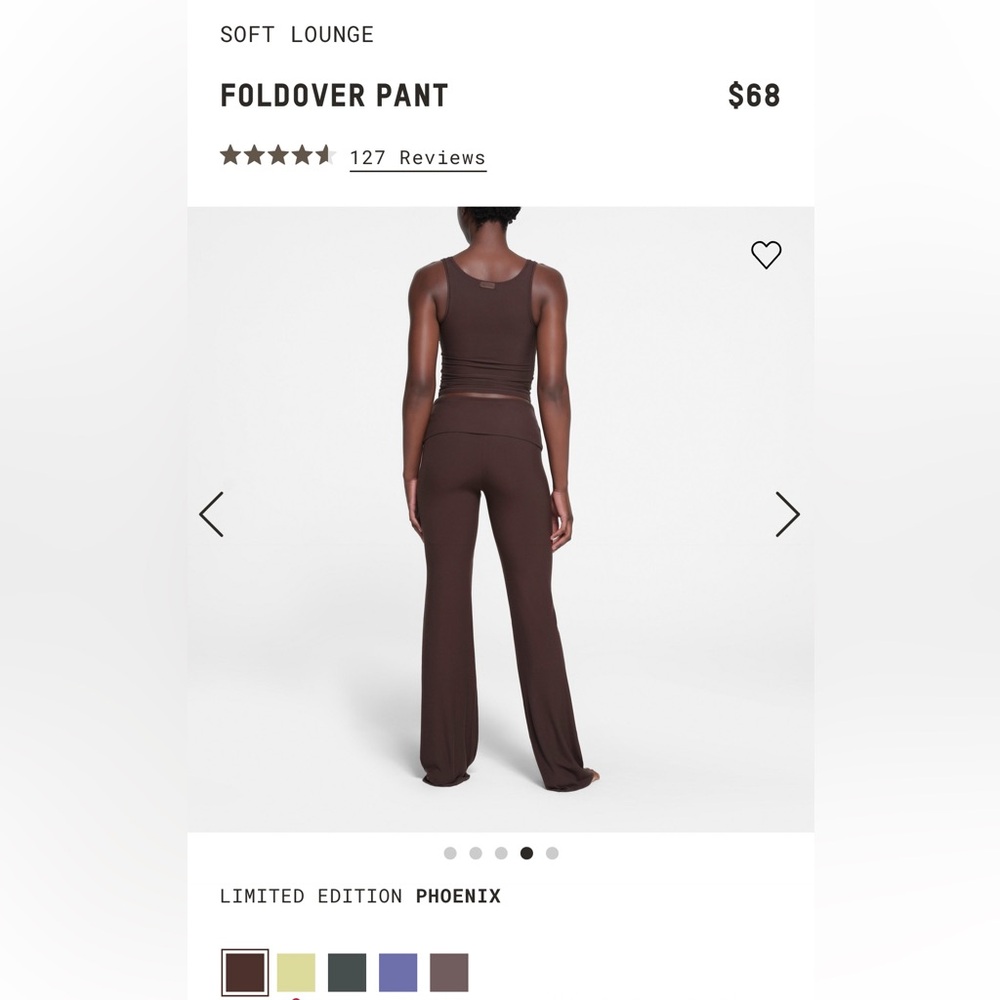 SKIMS Soft Lounge Foldover Pant | M | Phoenix | NWOT